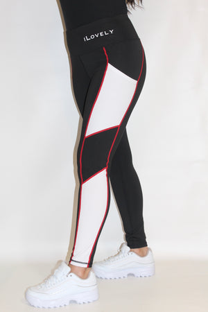 Leggings (Red Stripe White Highlight)